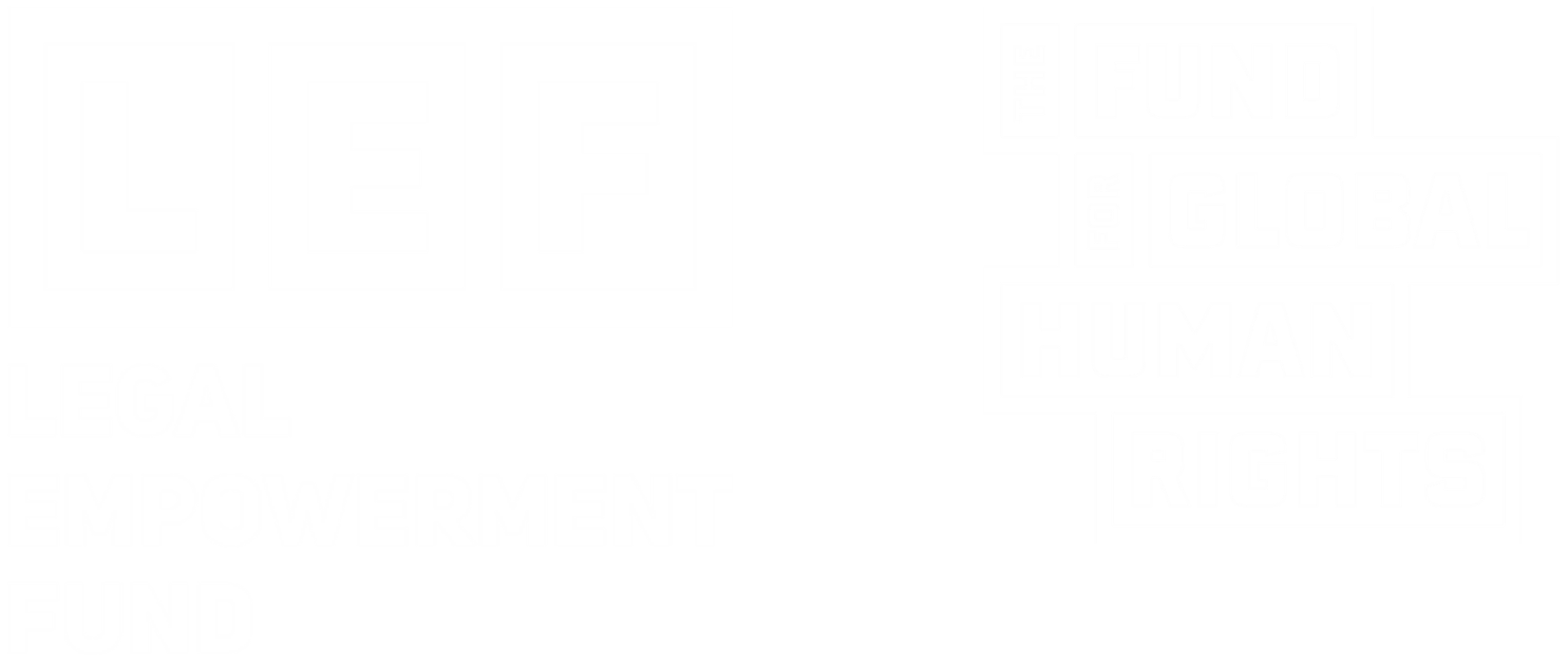 The Legal Empowerment Fund is a program of the Fund for Global Human Rights. Image contains both logos.