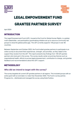 Thumbnail of the Grantee Partner Survey report